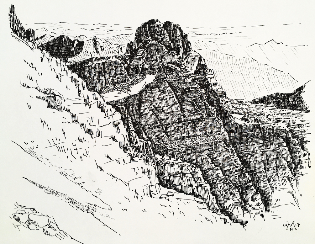 Il Dente di Sella e la Cima Falkner